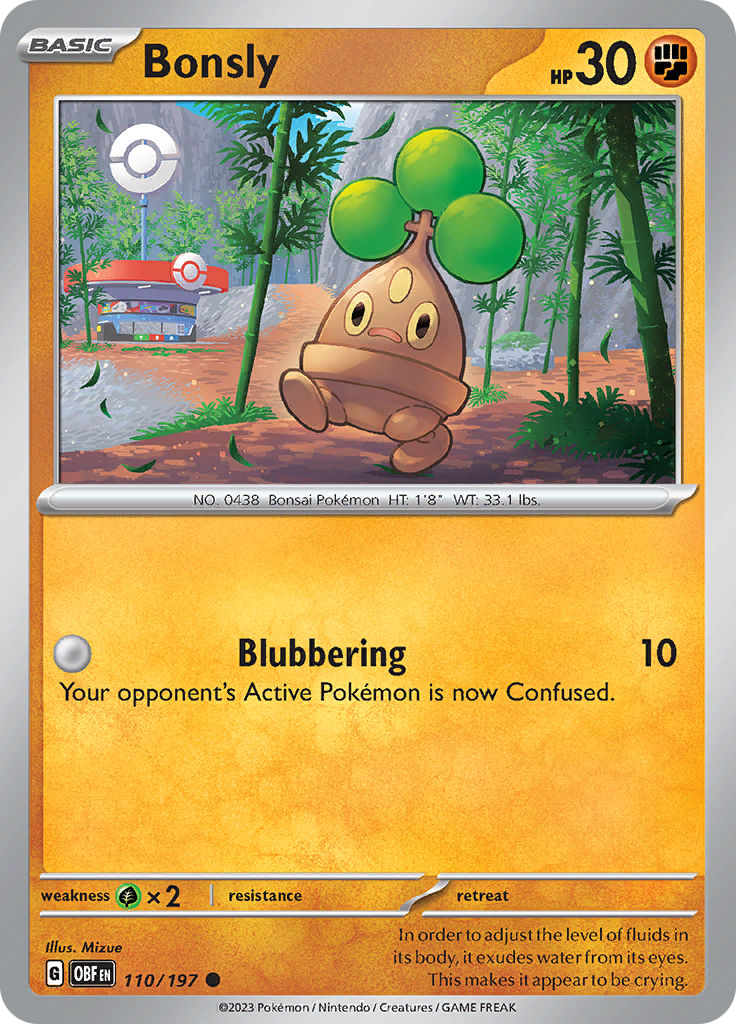 Bonsly (110/197) [Scarlet & Violet: Obsidian Flames] | Jomio and Rueliete's Cards and Comics