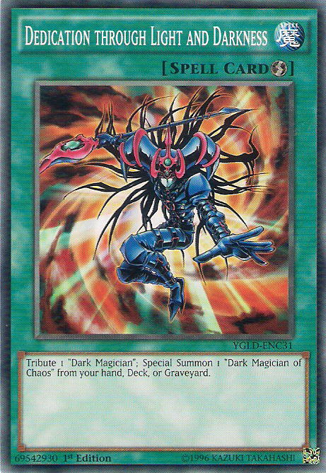Dedication through Light and Darkness [YGLD-ENC31] Common | Jomio and Rueliete's Cards and Comics