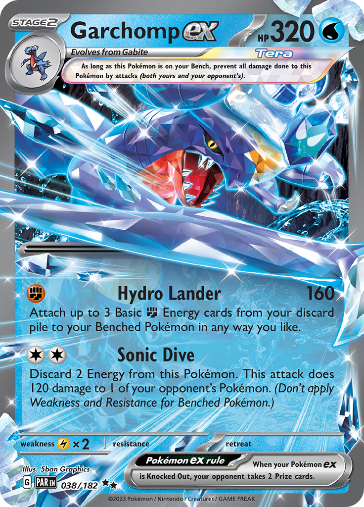 Garchomp ex (038/182) [Scarlet & Violet: Paradox Rift] | Jomio and Rueliete's Cards and Comics