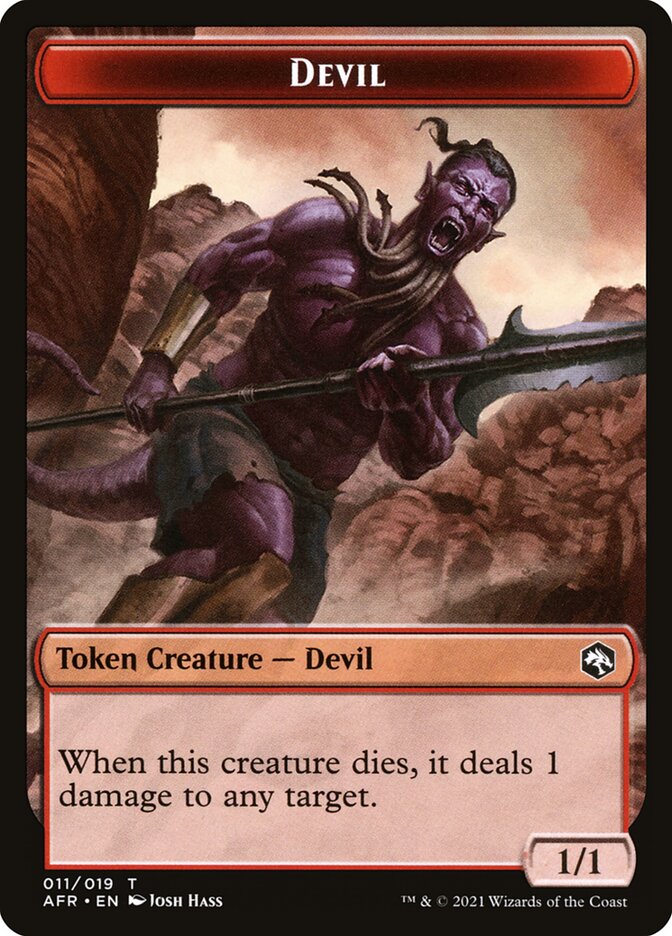 Devil // Faerie Dragon Double-Sided Token [Dungeons & Dragons: Adventures in the Forgotten Realms Tokens] | Jomio and Rueliete's Cards and Comics