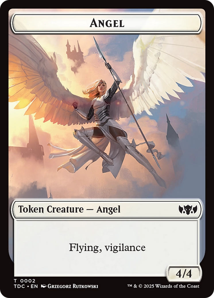 Angel // Spirit Double-Sided Token [Tarkir: Dragonstorm Commander Tokens] | Jomio and Rueliete's Cards and Comics