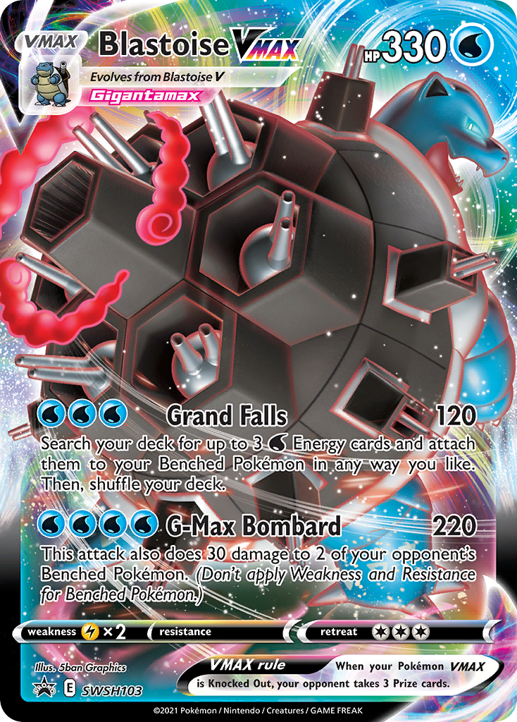 Blastoise VMAX (SWSH103) (Jumbo Card) [Sword & Shield: Black Star Promos] | Jomio and Rueliete's Cards and Comics