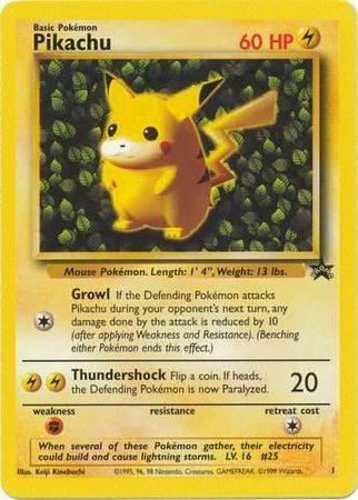 Pikachu (1) (Promo) [Wizards of the Coast: Black Star Promos] | Jomio and Rueliete's Cards and Comics