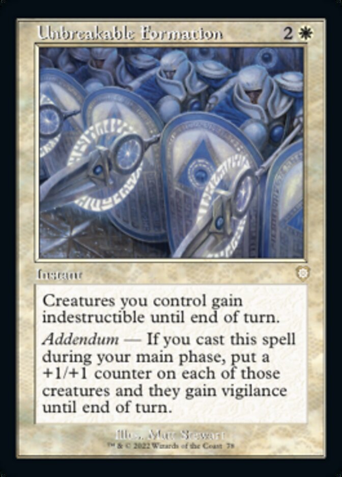Unbreakable Formation (Retro) [The Brothers' War Commander] | Jomio and Rueliete's Cards and Comics