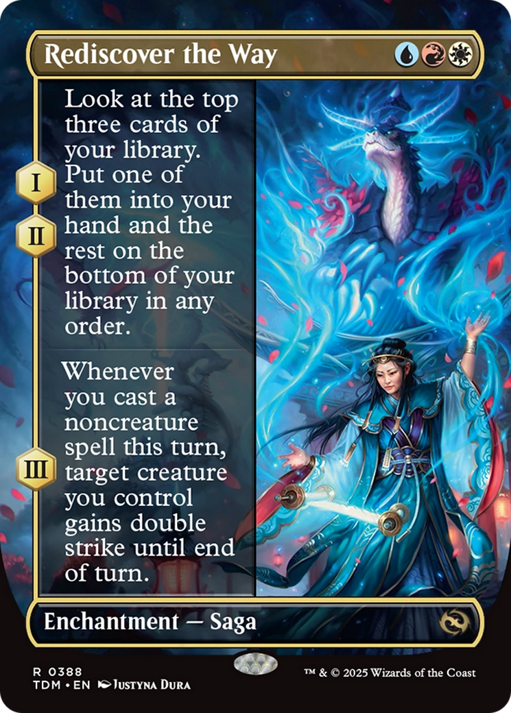 Rediscover the Way (Borderless) [Tarkir: Dragonstorm] | Jomio and Rueliete's Cards and Comics