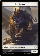 Cleric // Cat Beast Double-Sided Token [Commander Masters Tokens] | Jomio and Rueliete's Cards and Comics