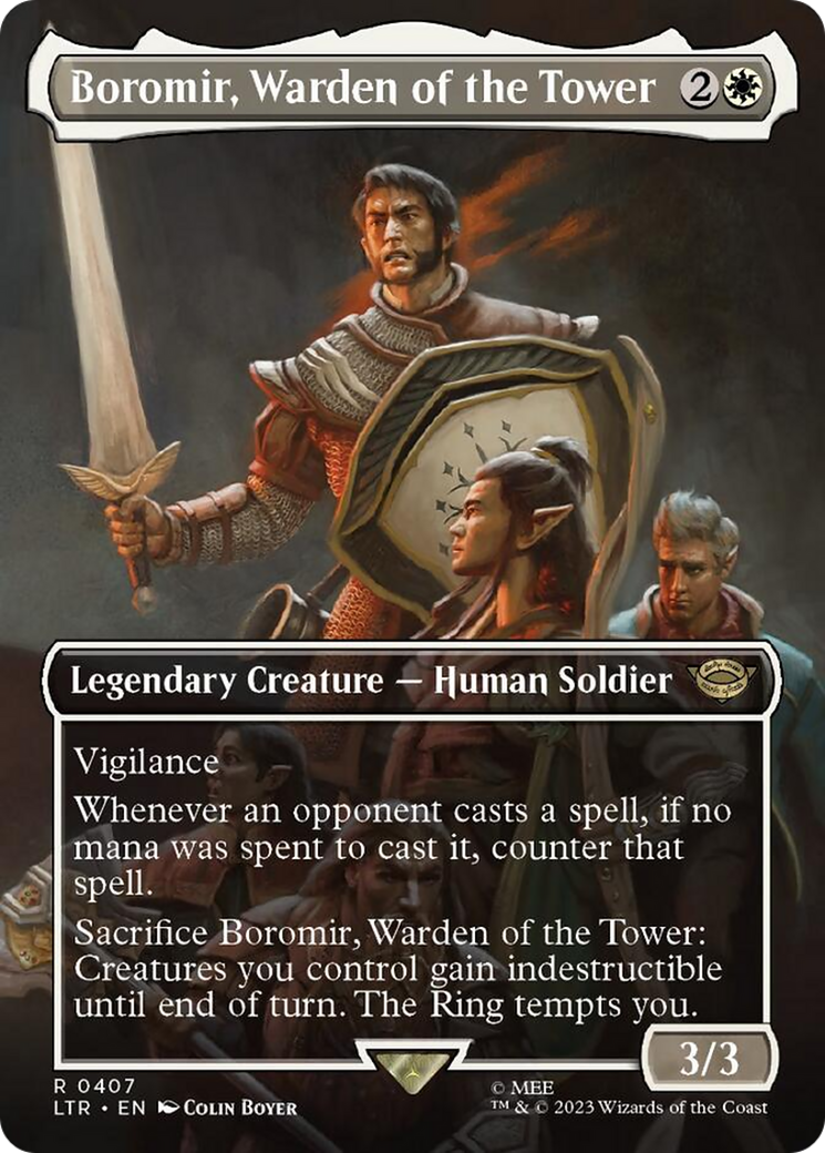 Boromir, Warden of the Tower (Borderless Alternate Art) [The Lord of the Rings: Tales of Middle-Earth] | Jomio and Rueliete's Cards and Comics