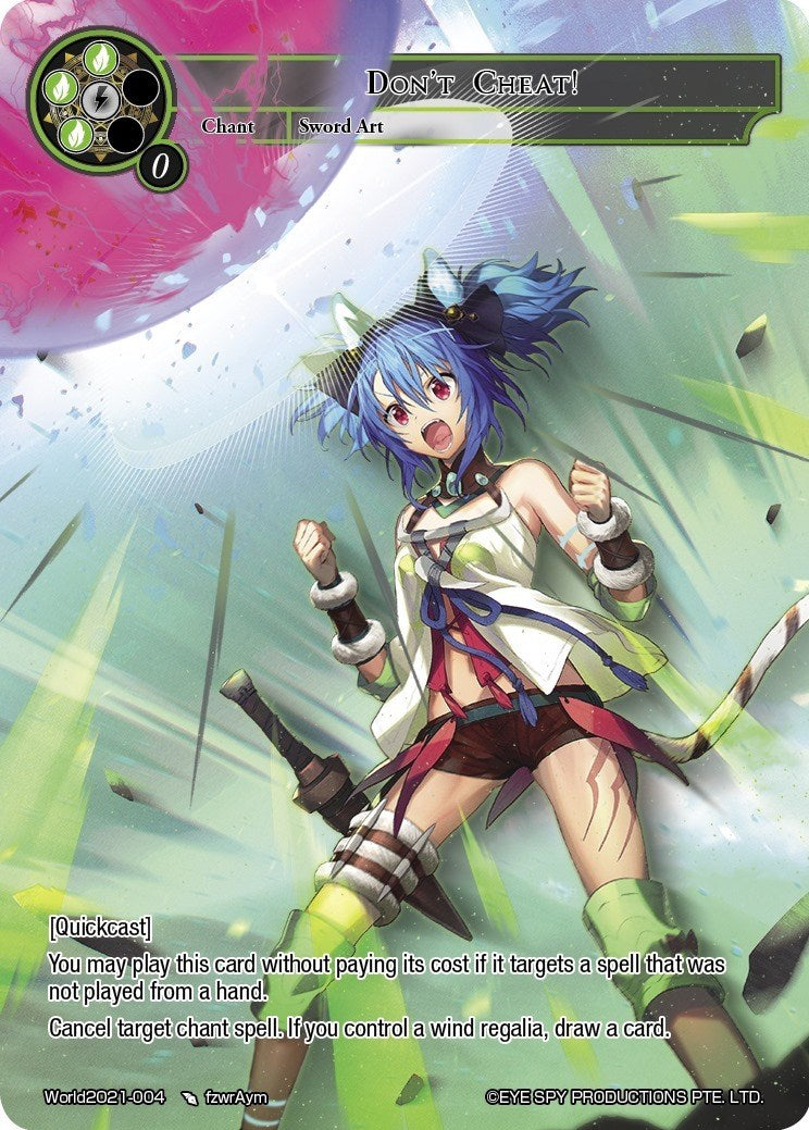 Don't Cheat! (World2021-004) [Promo Cards] | Jomio and Rueliete's Cards and Comics