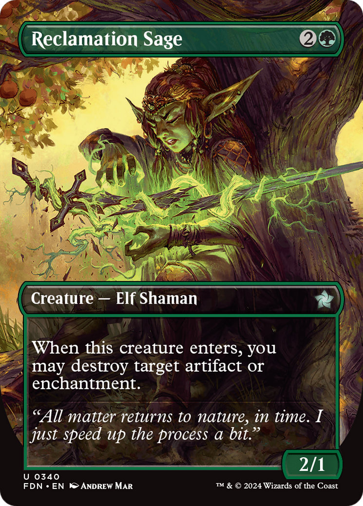 Reclamation Sage (Borderless) [Foundations] | Jomio and Rueliete's Cards and Comics