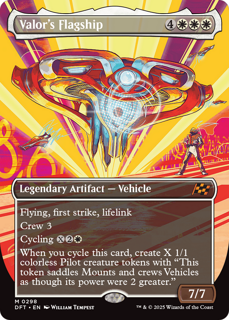Valor's Flagship (Borderless) [Aetherdrift] | Jomio and Rueliete's Cards and Comics