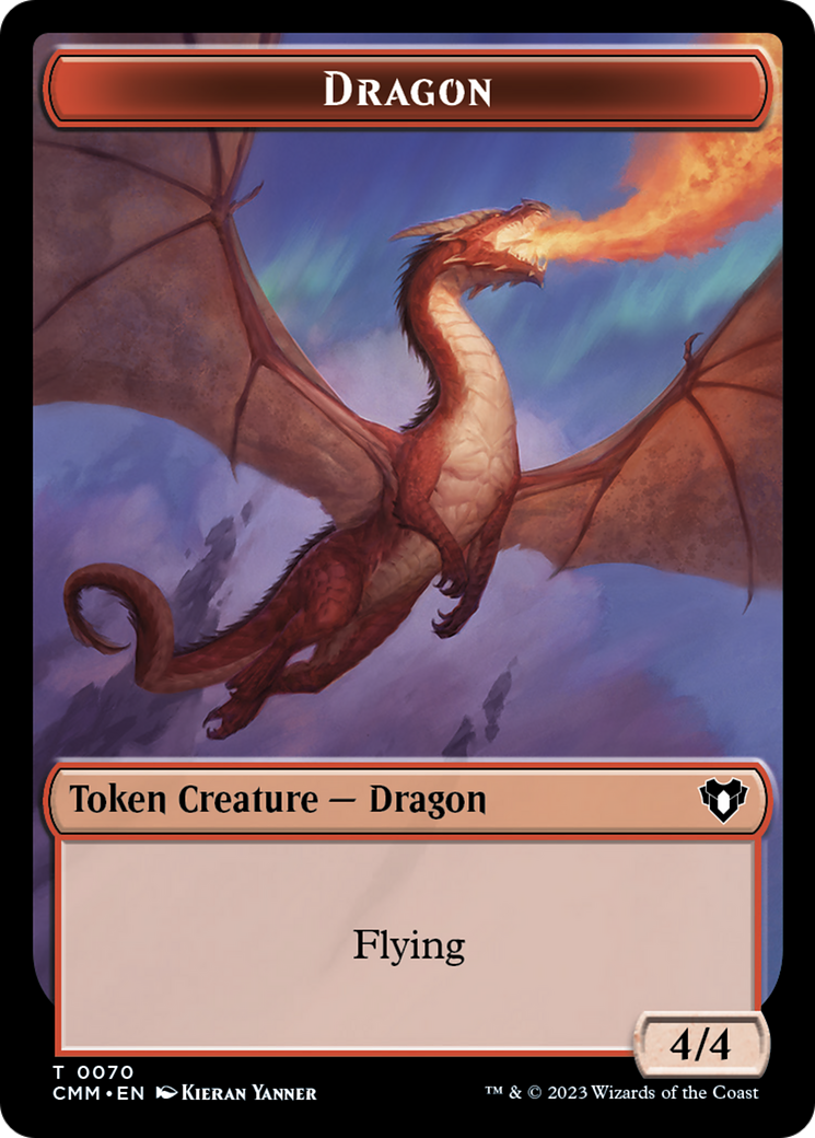 Dragon // Kor Ally Double-Sided Token [Commander Masters Tokens] | Jomio and Rueliete's Cards and Comics