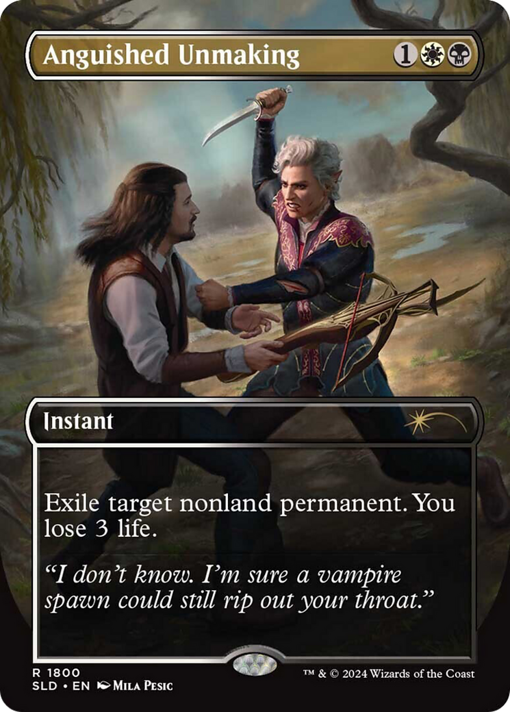 Anguished Unmaking (1800) (Rainbow Foil) [Secret Lair Drop Series] | Jomio and Rueliete's Cards and Comics