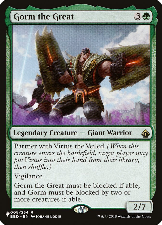 Gorm the Great [The List] | Jomio and Rueliete's Cards and Comics