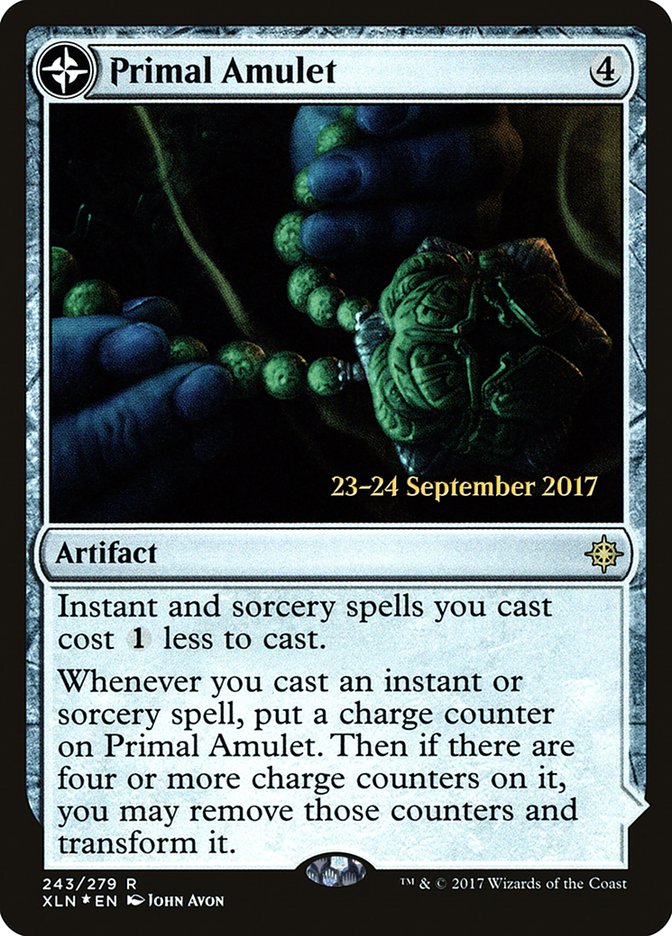 Primal Amulet // Primal Wellspring [Ixalan Prerelease Promos] | Jomio and Rueliete's Cards and Comics
