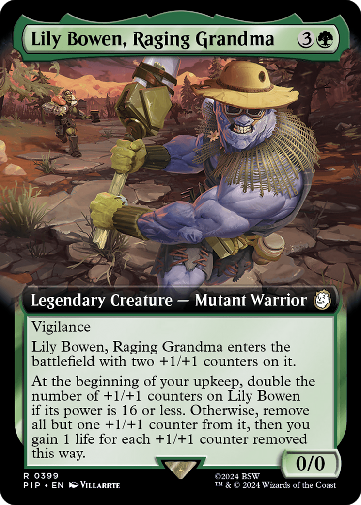 Lily Bowen, Raging Grandma (Extended Art) [Fallout] | Jomio and Rueliete's Cards and Comics