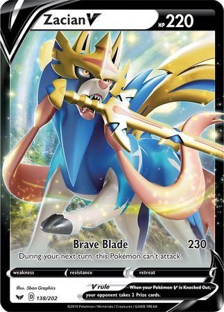 Zacian V (138/202) (Jumbo Card) [Sword & Shield: Base Set] | Jomio and Rueliete's Cards and Comics