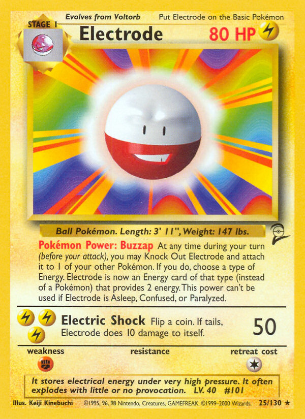 Electrode (25/130) [Base Set 2] | Jomio and Rueliete's Cards and Comics