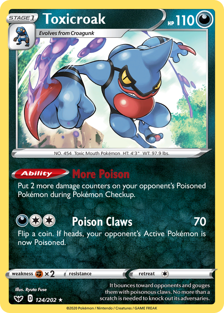 Toxicroak (124/202) [Sword & Shield: Base Set] | Jomio and Rueliete's Cards and Comics