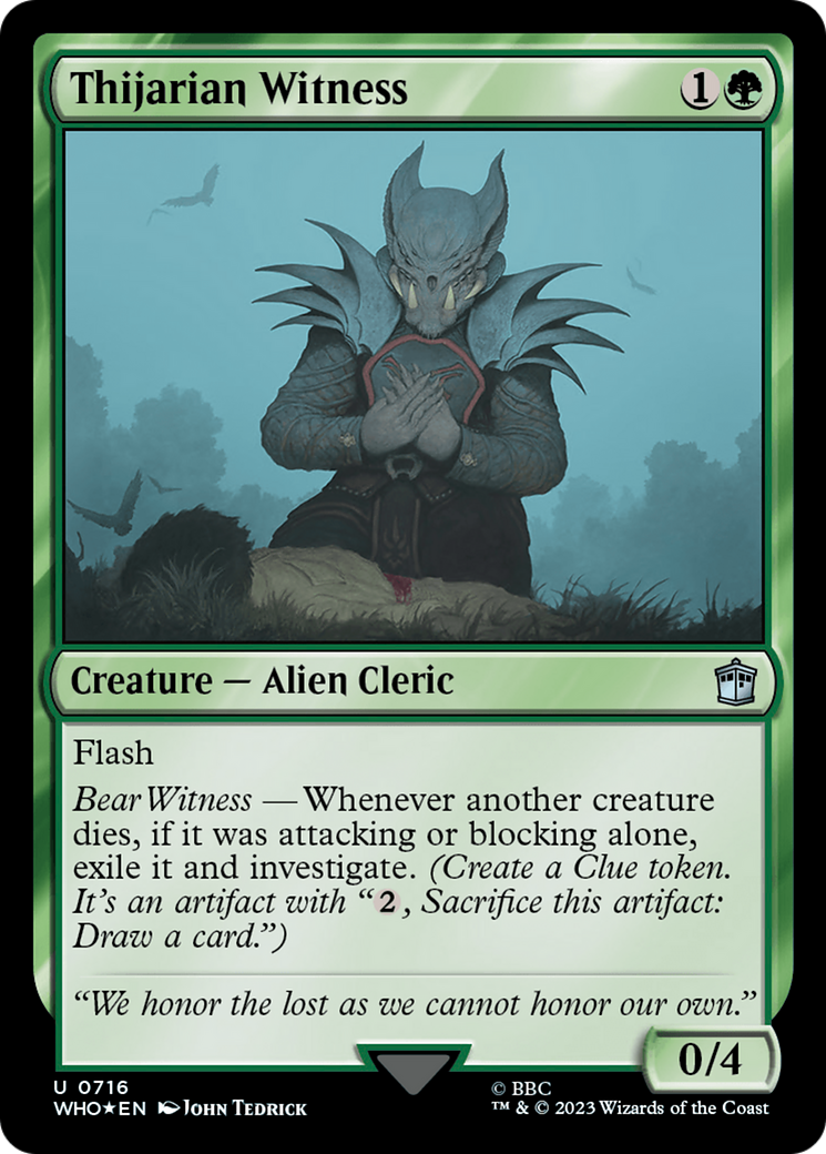 Thijarian Witness (Surge Foil) [Doctor Who] | Jomio and Rueliete's Cards and Comics