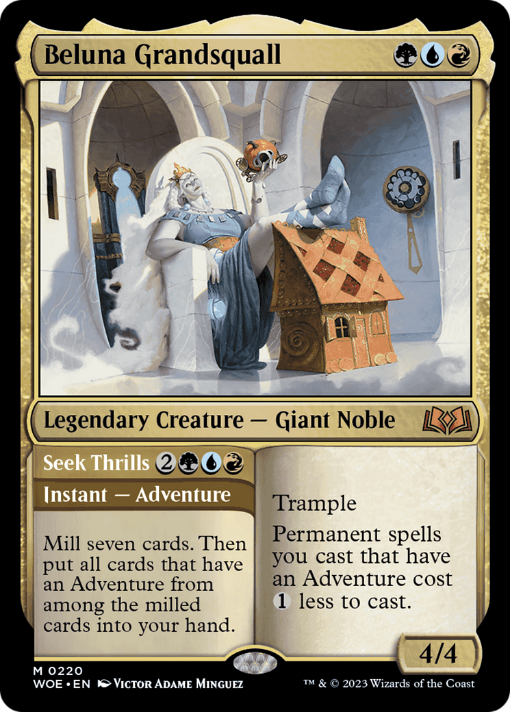 Beluna Grandsquall // Seek Thrills [Wilds of Eldraine] | Jomio and Rueliete's Cards and Comics