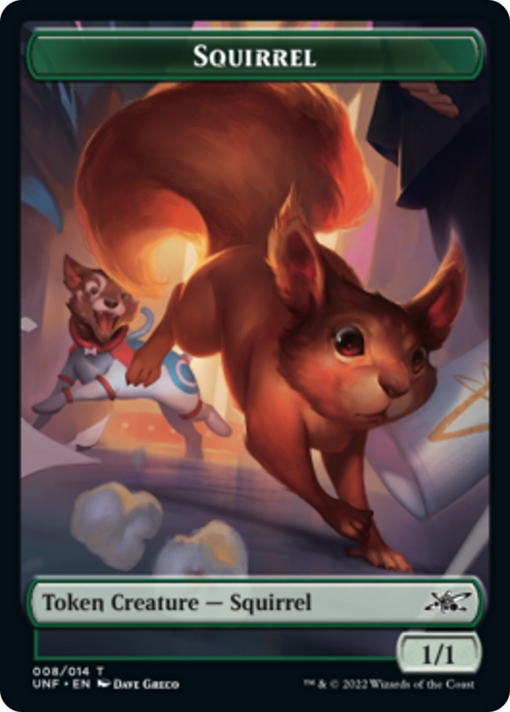 Squirrel // Treasure (012) Double-Sided Token [Unfinity Tokens] | Jomio and Rueliete's Cards and Comics