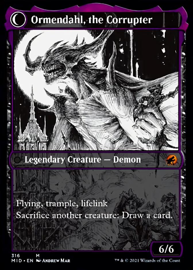 Jerren, Corrupted Bishop // Ormendahl, the Corrupted (Showcase Eternal Night) [Innistrad: Midnight Hunt] | Jomio and Rueliete's Cards and Comics