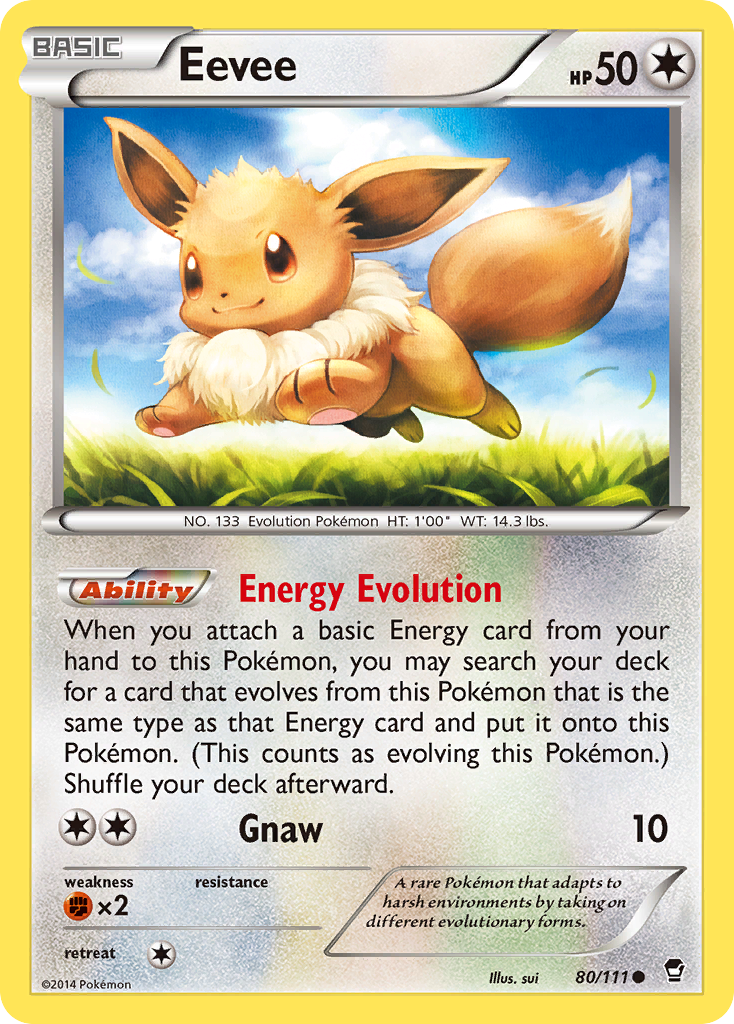 Eevee (80/111) [XY: Furious Fists] | Jomio and Rueliete's Cards and Comics