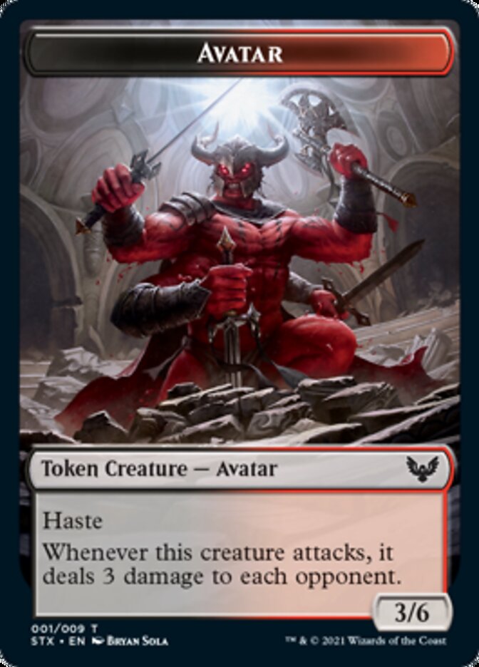 Fractal // Avatar Double-Sided Token [Strixhaven: School of Mages Tokens] | Jomio and Rueliete's Cards and Comics