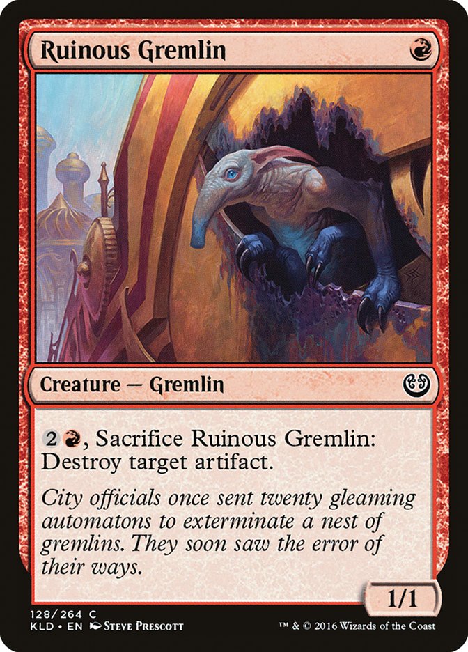 Ruinous Gremlin [Kaladesh] | Jomio and Rueliete's Cards and Comics