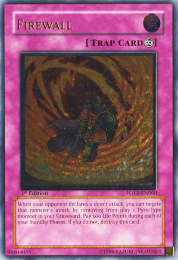 Firewall [FOTB-EN060] Ultimate Rare | Jomio and Rueliete's Cards and Comics
