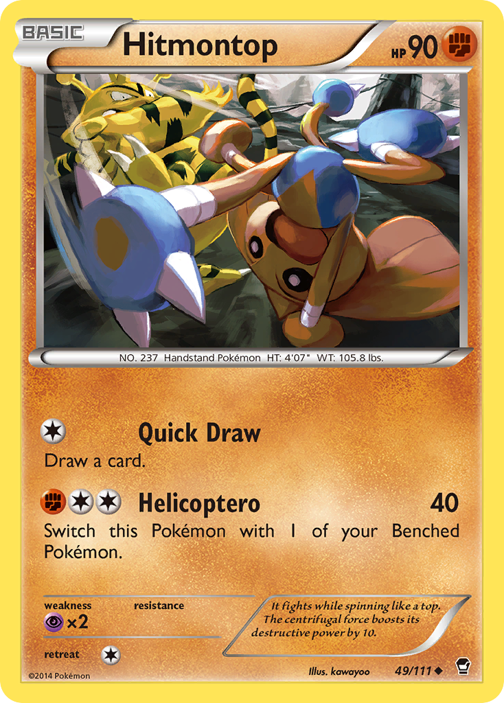 Hitmontop (49/111) [XY: Furious Fists] | Jomio and Rueliete's Cards and Comics