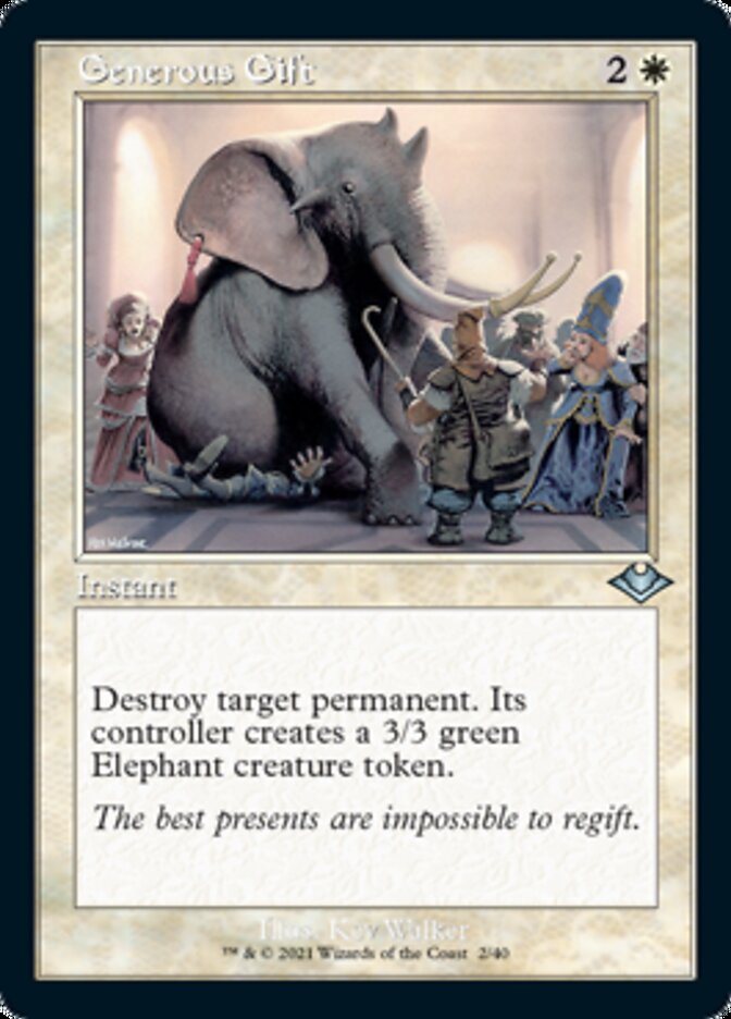 Generous Gift (Retro Foil Etched) [Modern Horizons] | Jomio and Rueliete's Cards and Comics