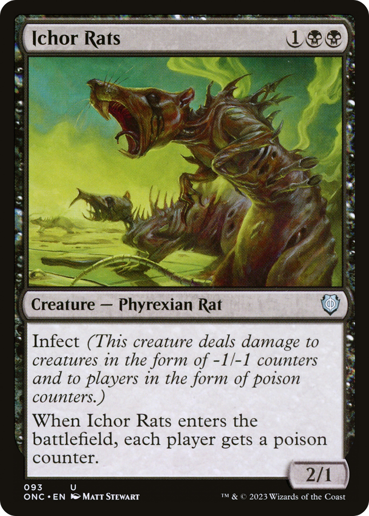 Ichor Rats [Phyrexia: All Will Be One Commander] | Jomio and Rueliete's Cards and Comics