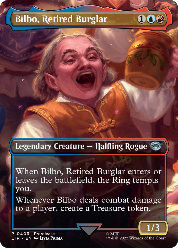 Bilbo, Retired Burglar (Borderless Alternate Art) [The Lord of the Rings: Tales of Middle-Earth] | Jomio and Rueliete's Cards and Comics
