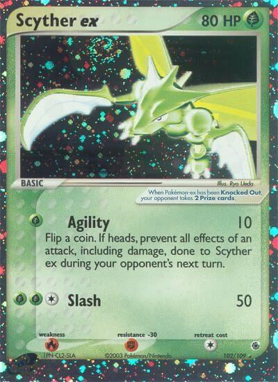 Scyther ex (102/109) [EX: Ruby & Sapphire] | Jomio and Rueliete's Cards and Comics