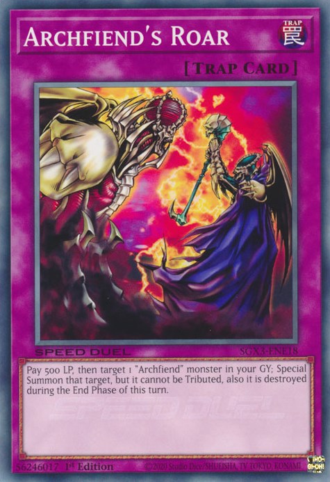 Archfiend's Roar [SGX3-ENE18] Common | Jomio and Rueliete's Cards and Comics