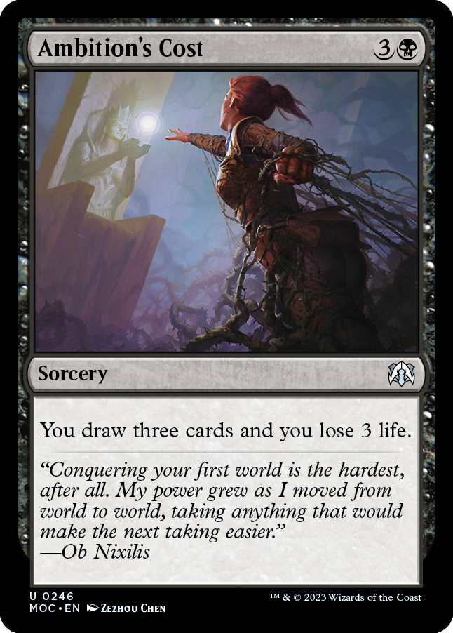Ambition's Cost [March of the Machine Commander] | Jomio and Rueliete's Cards and Comics