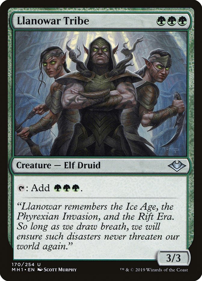 Llanowar Tribe [Modern Horizons] | Jomio and Rueliete's Cards and Comics