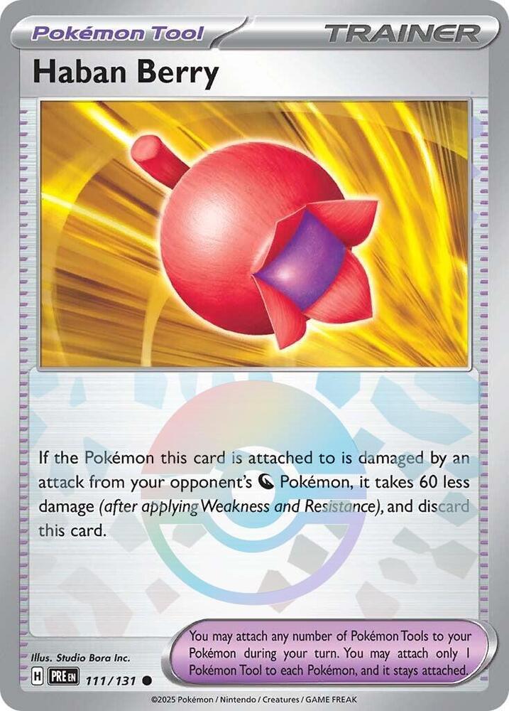 Haban Berry (111/131) (Poke Ball Pattern) [Scarlet & Violet: Prismatic Evolutions] | Jomio and Rueliete's Cards and Comics