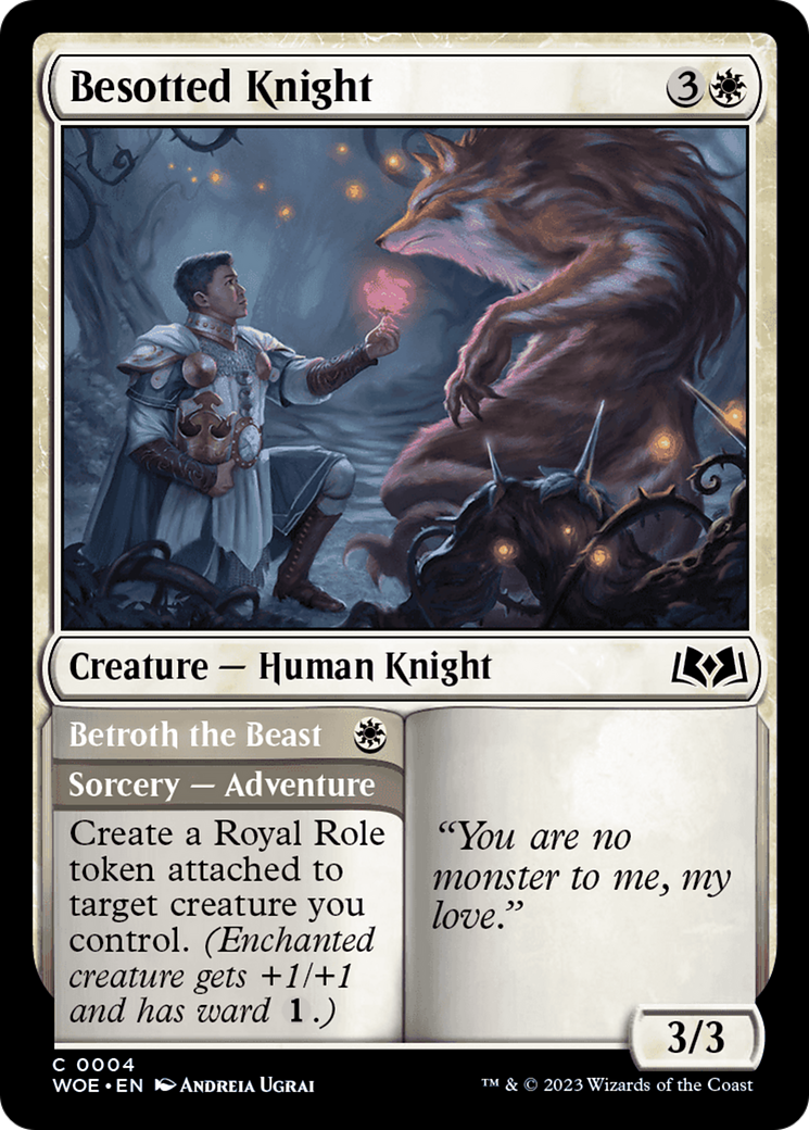 Besotted Knight // Betroth the Beast [Wilds of Eldraine] | Jomio and Rueliete's Cards and Comics