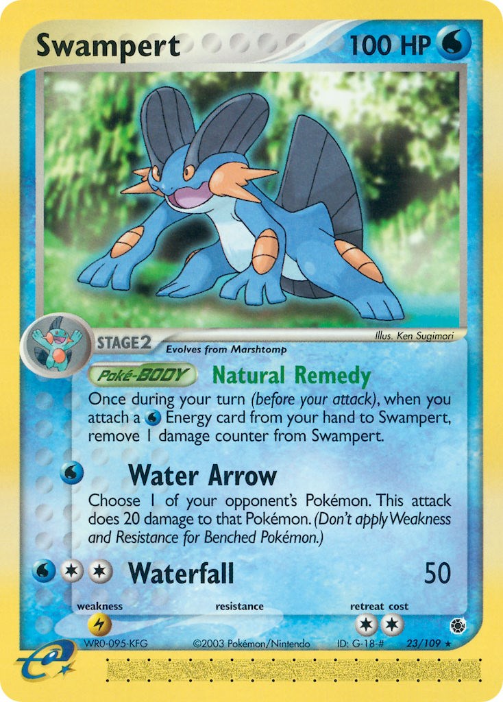 Swampert (23/109) [EX: Ruby & Sapphire] | Jomio and Rueliete's Cards and Comics