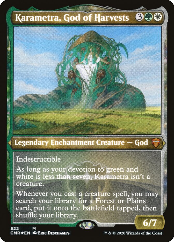 Karametra, God of Harvests (Etched) [Commander Legends] | Jomio and Rueliete's Cards and Comics