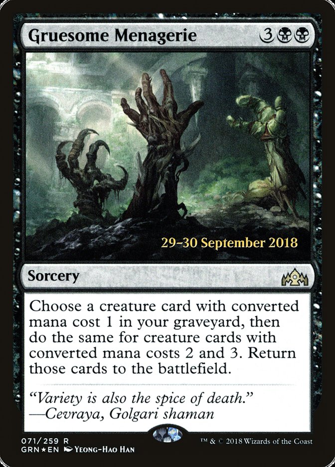 Gruesome Menagerie [Guilds of Ravnica Prerelease Promos] | Jomio and Rueliete's Cards and Comics