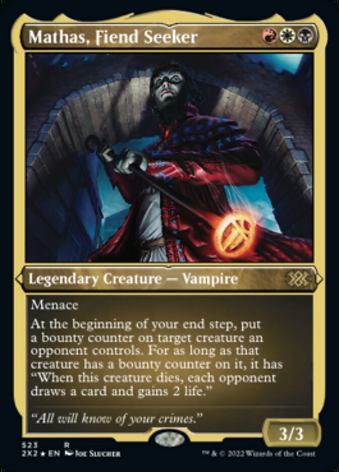 Mathas, Fiend Seeker (Foil Etched) [Double Masters 2022] | Jomio and Rueliete's Cards and Comics