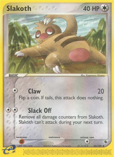 Slakoth (45/109) [EX: Ruby & Sapphire] | Jomio and Rueliete's Cards and Comics