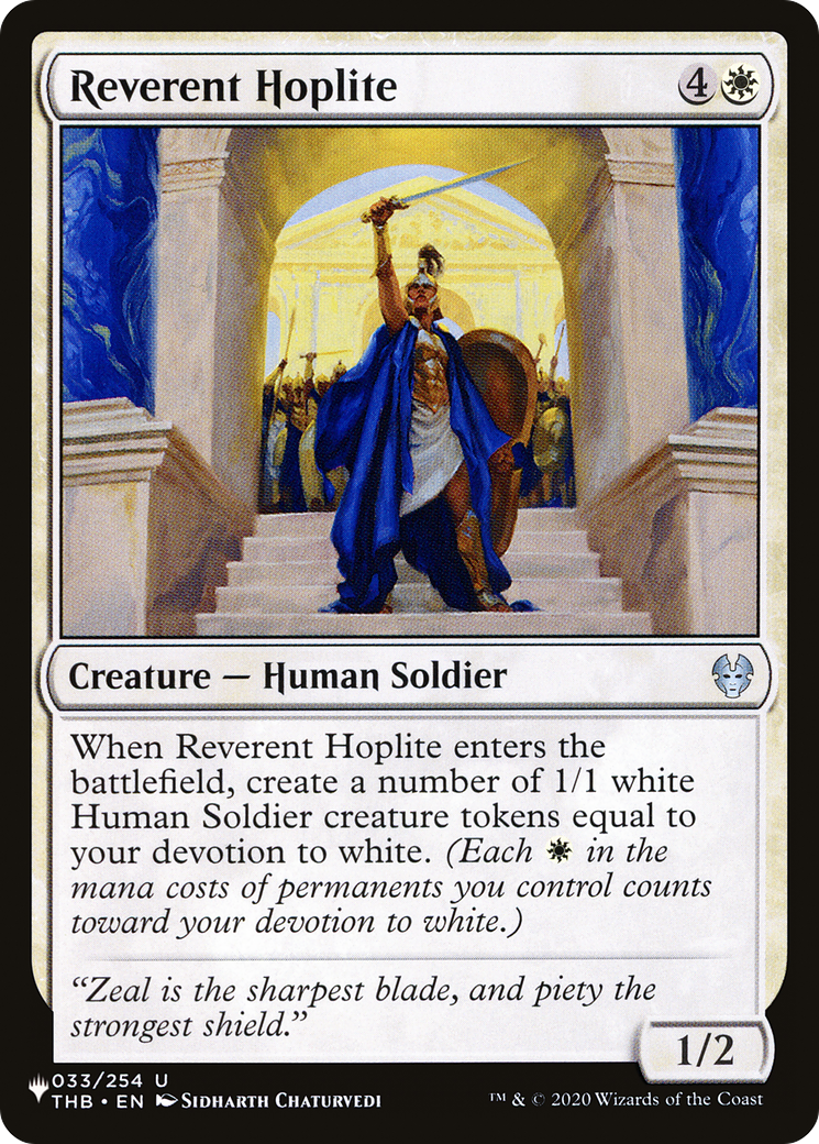 Reverent Hoplite [The List] | Jomio and Rueliete's Cards and Comics