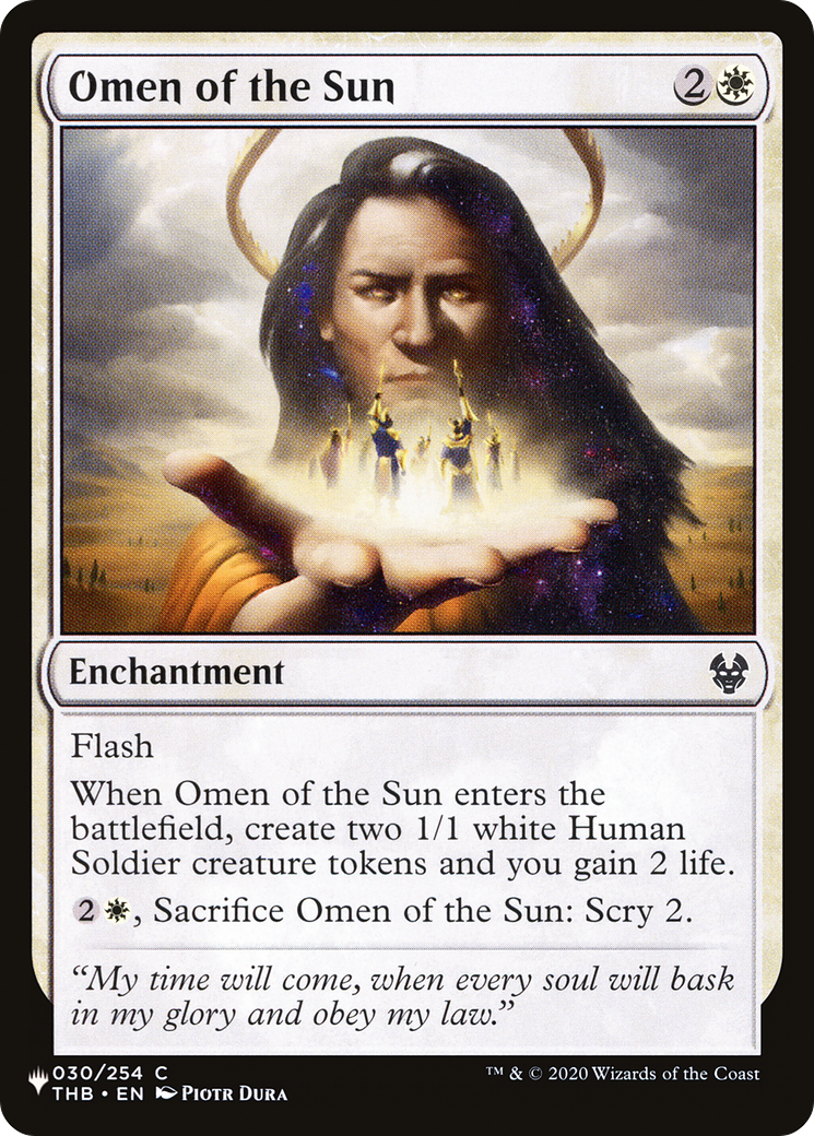 Omen of the Sun [The List] | Jomio and Rueliete's Cards and Comics