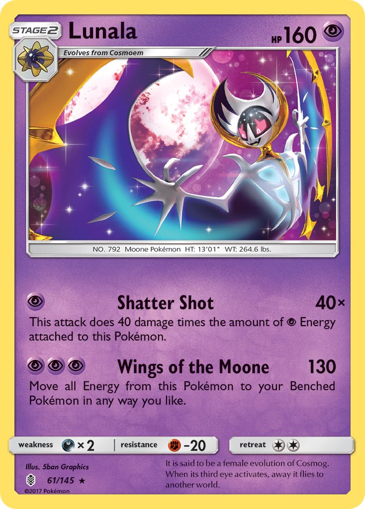 Lunala (61/145) (Theme Deck Exclusive) [Sun & Moon: Guardians Rising] | Jomio and Rueliete's Cards and Comics