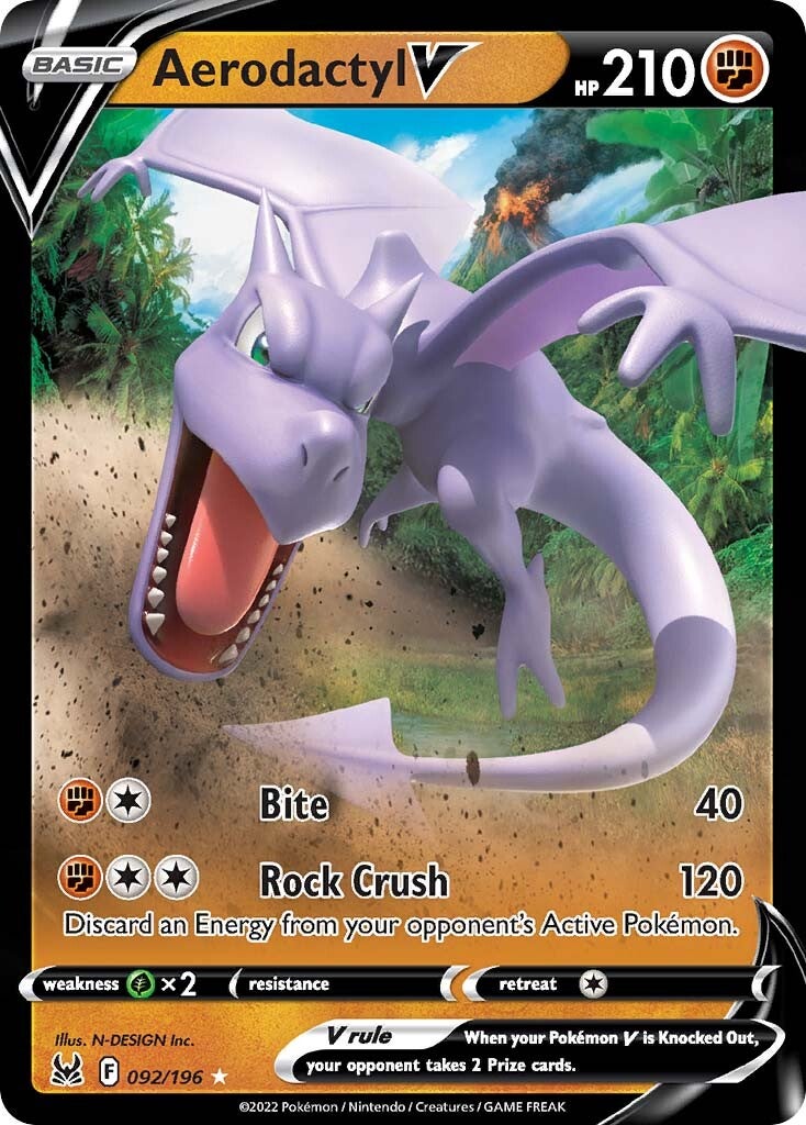 Aerodactyl V (092/196) [Sword & Shield: Lost Origin] | Jomio and Rueliete's Cards and Comics