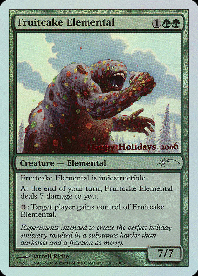 Fruitcake Elemental [Happy Holidays] | Jomio and Rueliete's Cards and Comics
